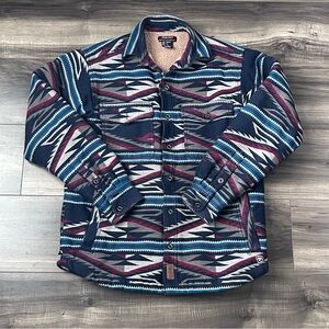 Ariat Fleece Jacket Mens Size Small Chimayo Sherpa Shacket Aztec Western Cowboy